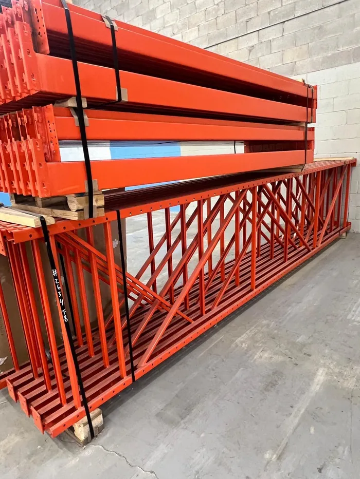 Bundles of orange beams and upright frames