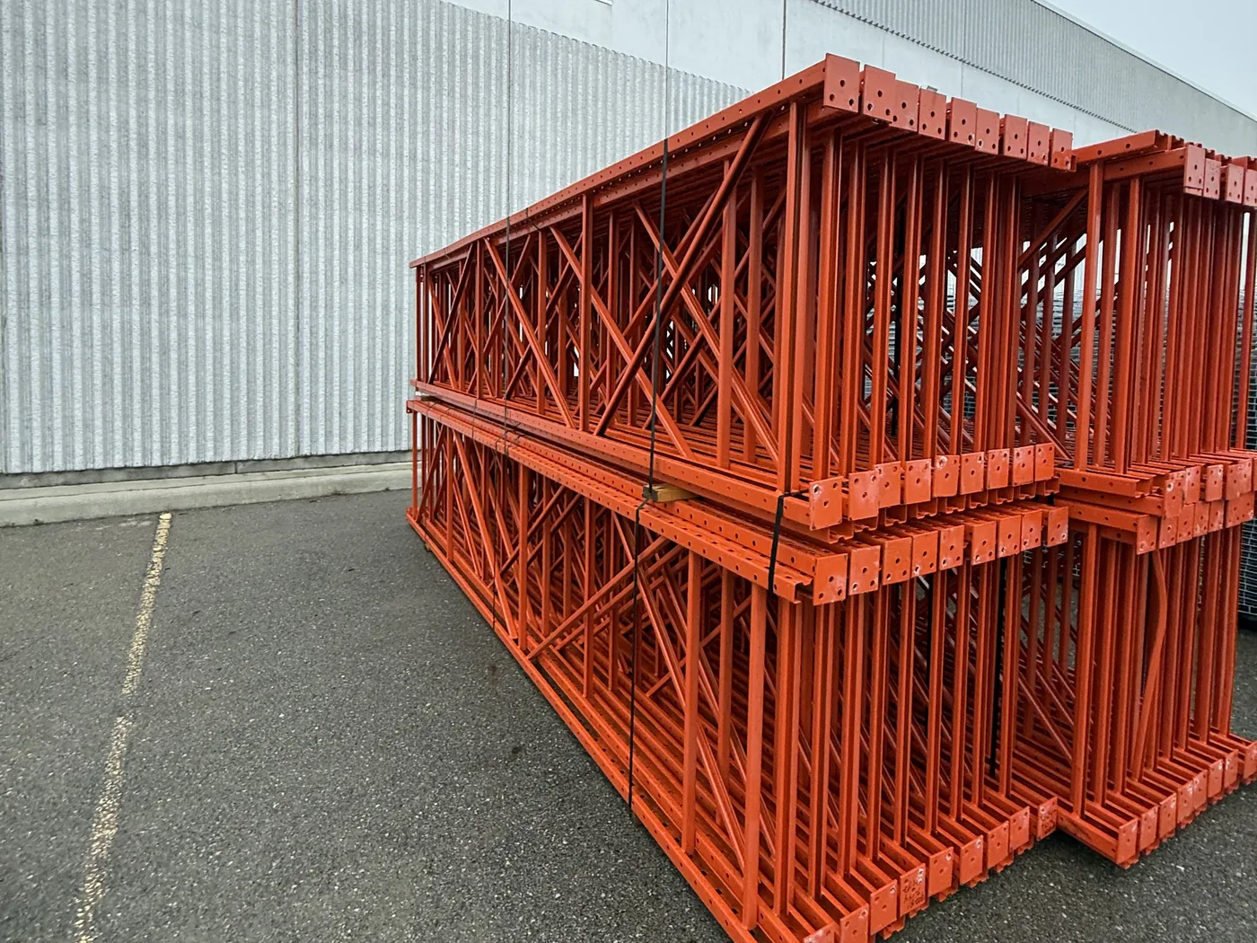 Used Redirack upright frame 42" × 16', orange
